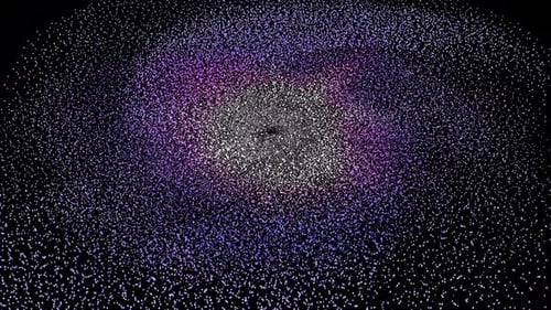 Cosmic Particles Flowing Abstract Background Animation