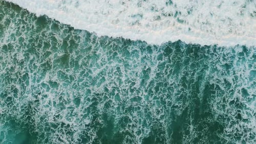 Ocean Waves Reflecting Sunlight