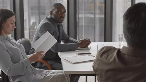 Collaborative Meeting in Modern Office