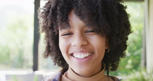 Close Up of Smiling Young Adult Woman