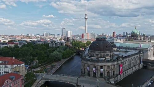 Aerial view of Bode Museum , Berlin , Germany