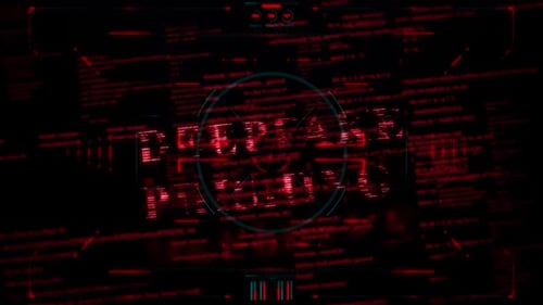 Futuristic Deepfake Phishing Text Reveal Animation