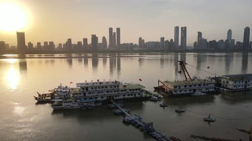 Nanchang Ganjiang Sunset, Beautiful Sunset in The City
