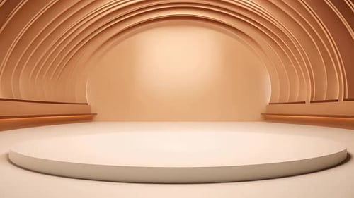 Podium Futuristische Vitrine mit Plattform für Produktausstellungen. Leeres modernes Bühnendisplay