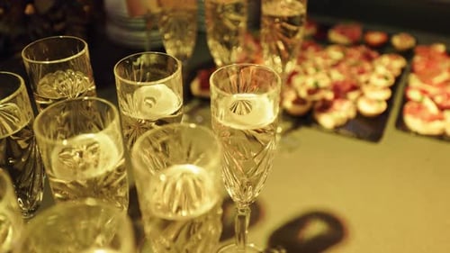 Elegant Champagne and Appetizers for Special Occasion