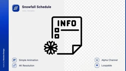 Animation Snowfall Schedule Icon