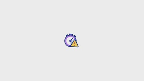 Animated Stopwatch Warning Icon