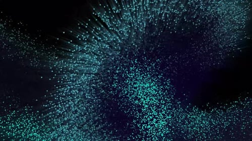 Abstract colorful particles flowing. Particles glowing and flowing in digital space. Vd_1328