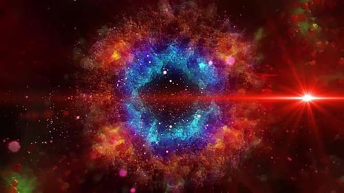 Abstract Colorful Particle Explosion Logo Reveal