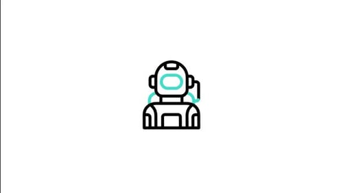 Minimalist Animated Diving Helmet Icon