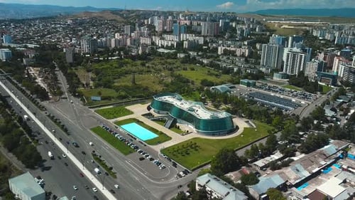 Glass Facade of the Ministry of Internal Affairs in Tbilisi Modern Architectural Gem