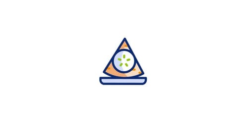 Animated Flat Design Dosa Icon