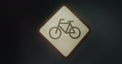 Sign Indicating a Bicycle Route or Path