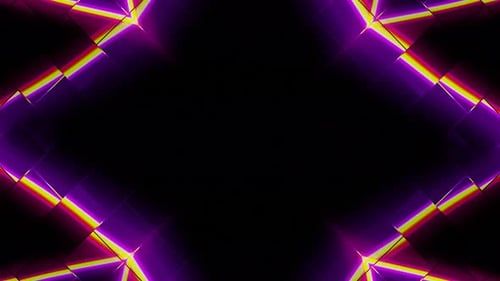 Abstract Neon Geometric Glow Background Loop
