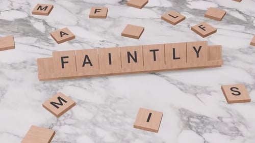 FAINTLY word on scrabble