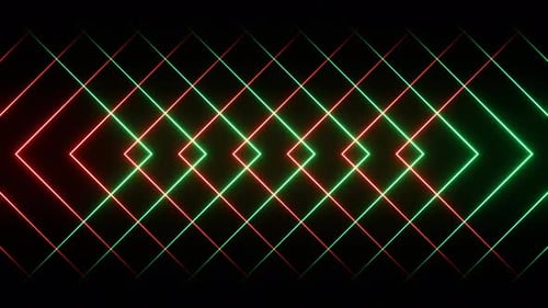 Red And Turquoise Abstract Changing Neon Squares Background Vj Loop In 4K