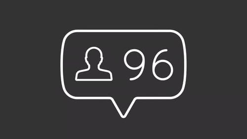 Followers white line animation