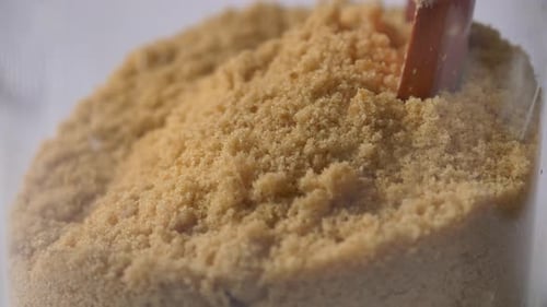 Nahaufnahme der Textur von Brown Sugar
