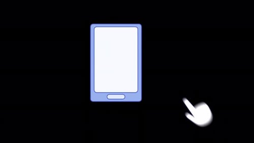 Mobile Banking Hand Click Main Button for Paying Online Store Alpha Channel 4K