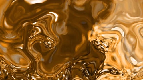 Fluid Golden Abstract Liquid Background Loop
