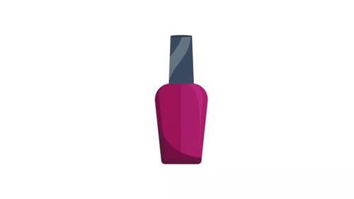 Animated Flat Design Nail Polish Bottle Reveal