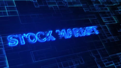 Stock market text animation 4k. Vd 729