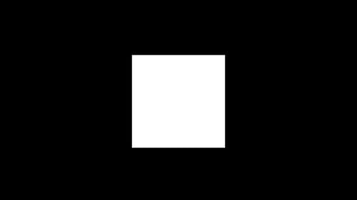 Stanza Collection: A central cube shrinks before scaling up to reveal the screen