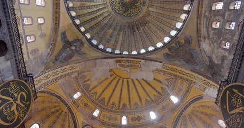Blick in die Hagia Sophia Moschee, Istanbul, Türkei