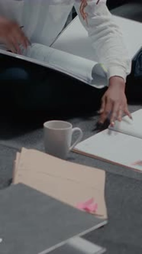 Young Adult Concentrating on Studying at Home