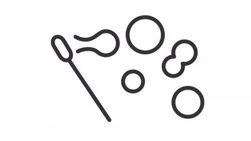 Animated Bubble Wand Linear Icon