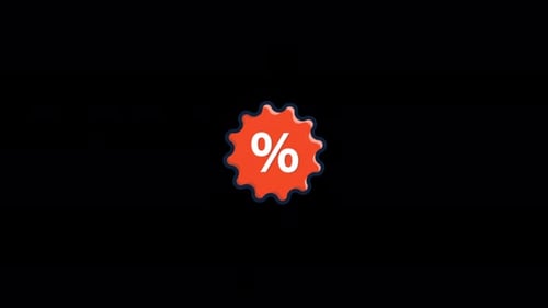 Animated Percentage Icon for Sale Discount Offers
