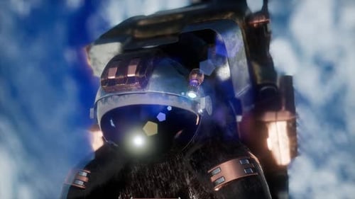 Astronauta no espaço sideral