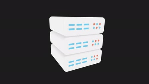3D Cartoon Computer Server Animation 4K