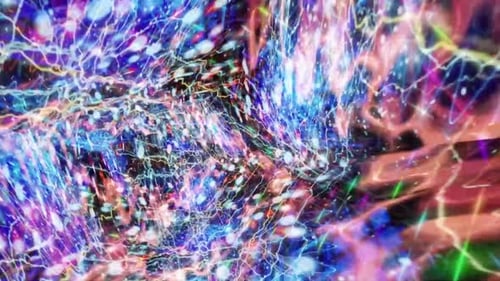 Renderización digital de fondo abstracto de túnel con purpurina