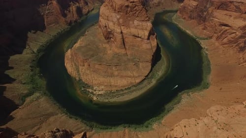 Aerial View Of Grand Canyon Horseshoe Bend And Colorado River Arizona, United States