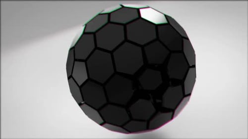 Aufklappbarer Hintergrund von Black Tech Sphere
