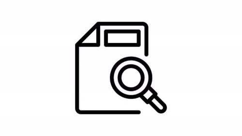 Minimalist Animated Document Search Icon