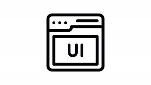 user interface line icon animation