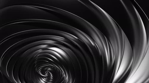 Spinning colorful metal shape with hypnotic effect