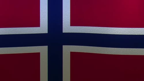 Waving Flag of Norway Seamless Loop Background