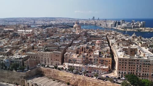 Stunning Aerial View of Malta's Historic Cityscape and Scenic Beauty