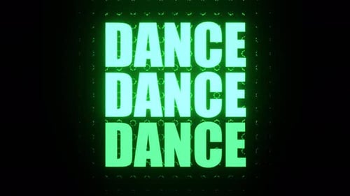 Green Dance Text On Blinking Led Panel Background Vj Loop In 4K