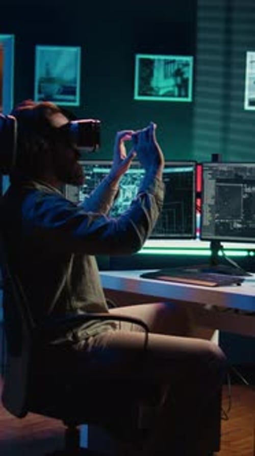 Vertical Video Developer Using VR Headset Panicking After Sentient AI Gains Autonomy