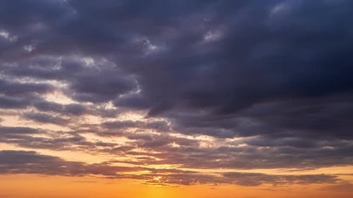 Dramatic Sky Time Lapse During Sunset