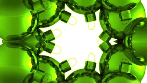 Animación 3D de adornos de Navidad y Año Nuevo