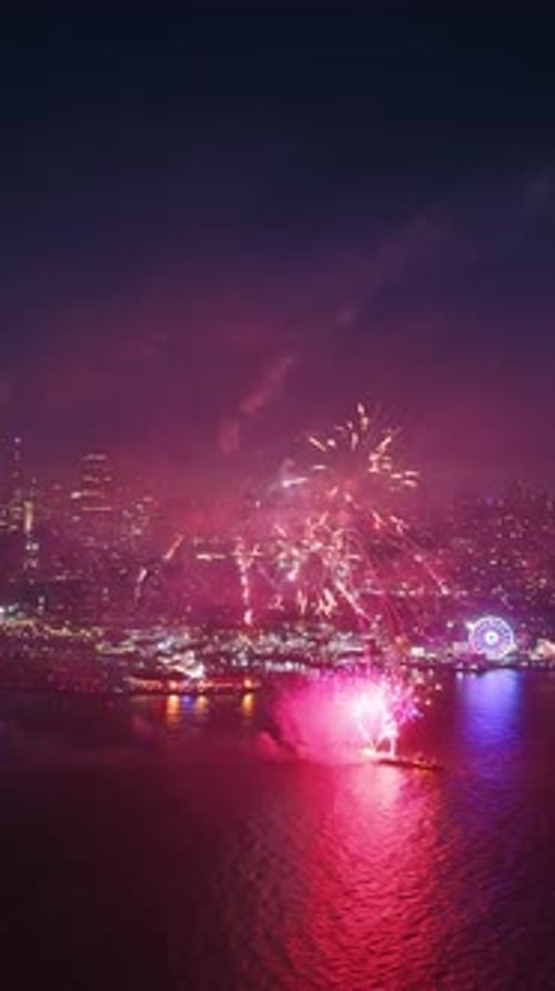 Spectacular Fireworks Over San Francisco Bay on Independence Day