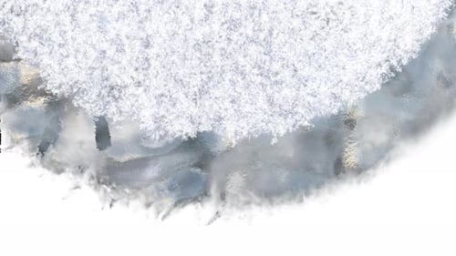 Animierte Frostübergänge mit organischen Eiskristallisationseffekten, vertikales Wischen