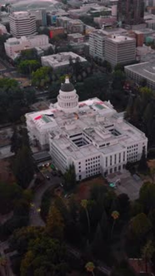 Stunning building of California State Capitol in Sacramento, USA.