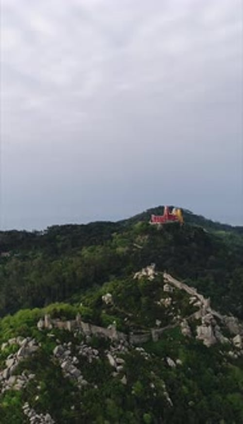 Aerial of Sintra Portugal in Daylight
