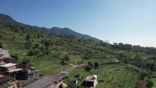 Umbul Sidomukti Villages with merbabu Mount view